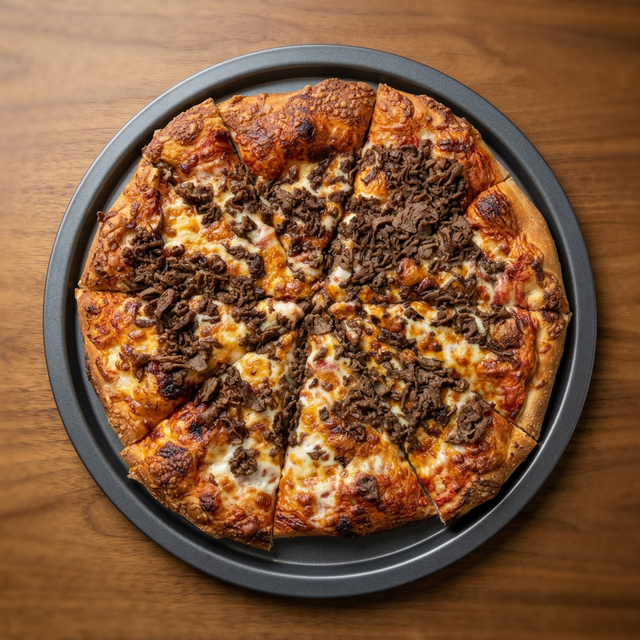 (Lg) Shaved Steak Pizza.